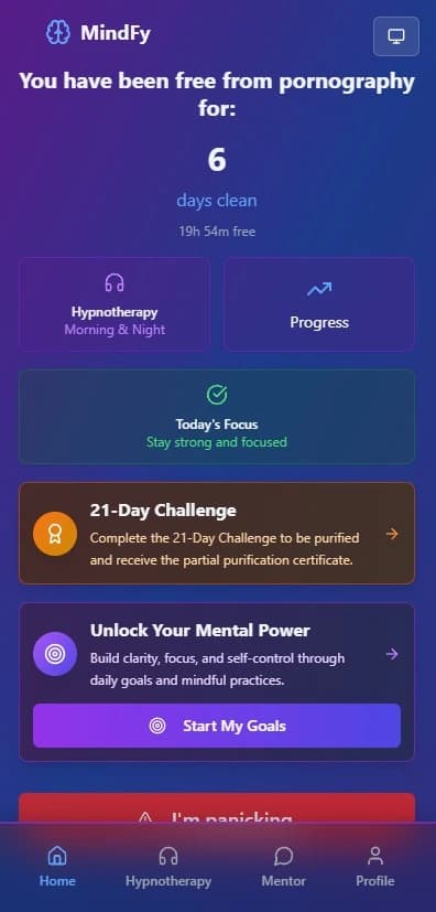 Mind Clarity Tracker - Track your clean streak